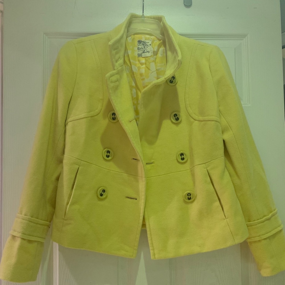 Tulle Yellow Pea Coat